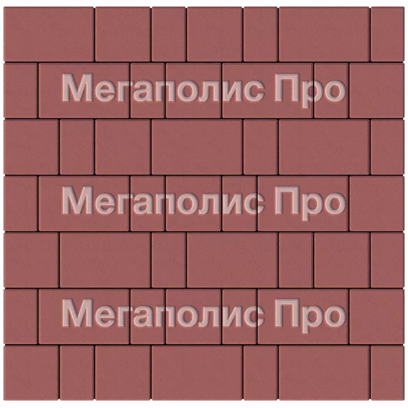 Тротуарная плитка Выбор Старый город А.1.Фсм.4 40 мм. Красный фото 3