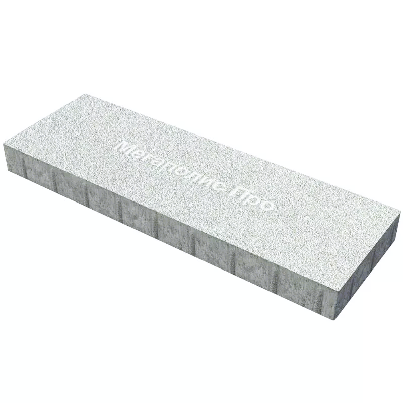 Пошаговая плита для дорожек 900х300х80 мм Белая с фактурой стоунмикс фото 1