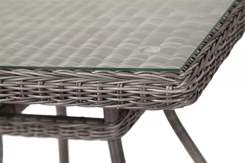 Плетеный стол Айриш 4SIS из искусственного ротанга, цвет графит фото 4