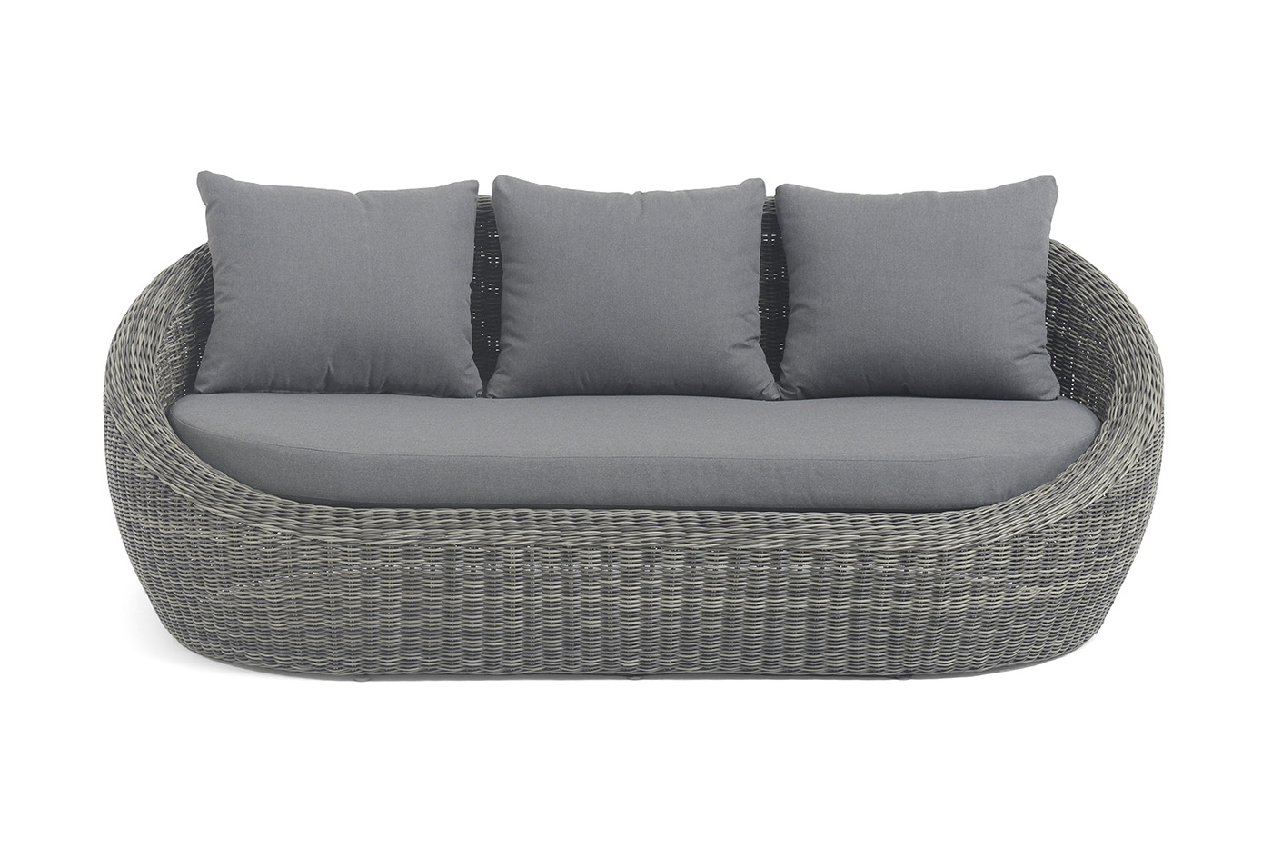 Барселона диван из искусственного ротанга трехместный, цвет графит фото 3
