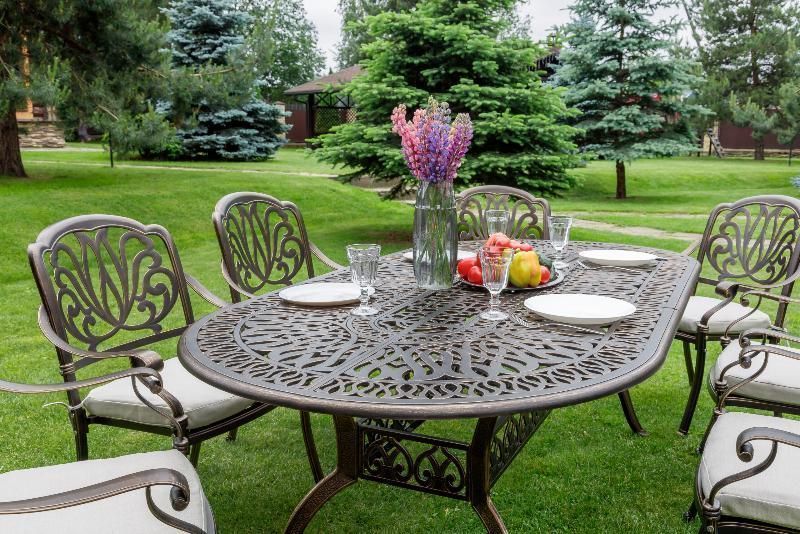 Обеденный комплект Wilhelm Royal Family из алюминия на 8 персон фото 2