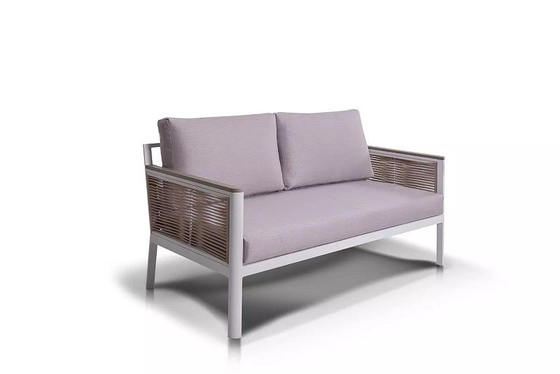 Диван двухместный Сан Ремо 4SIS из роупа (веревки), каркас из алюминия фото 3