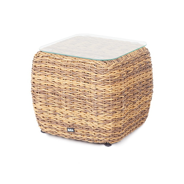 Кальяри кофейный столик из искусственного ротанга (гиацинт), цвет соломенный фото 1