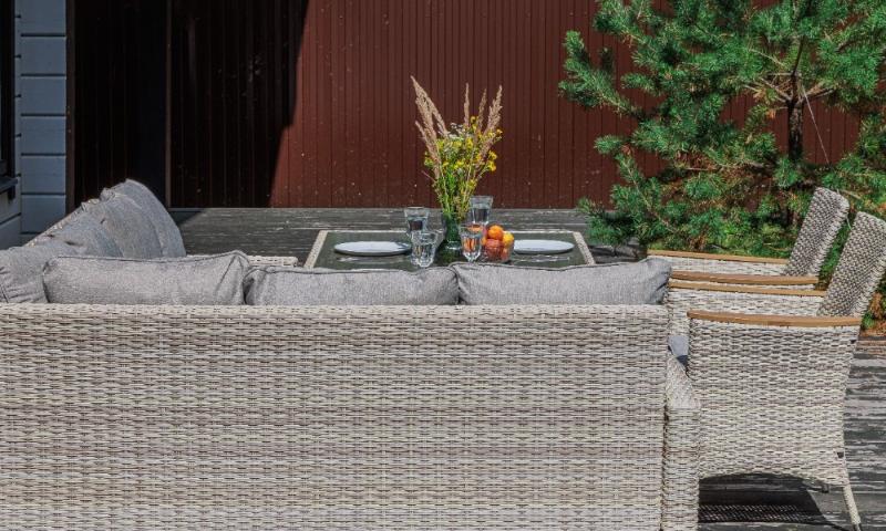 Угловой комплект Zorro Wood Double Royal Family из искусственного ротанга, цвет бежевый фото 5