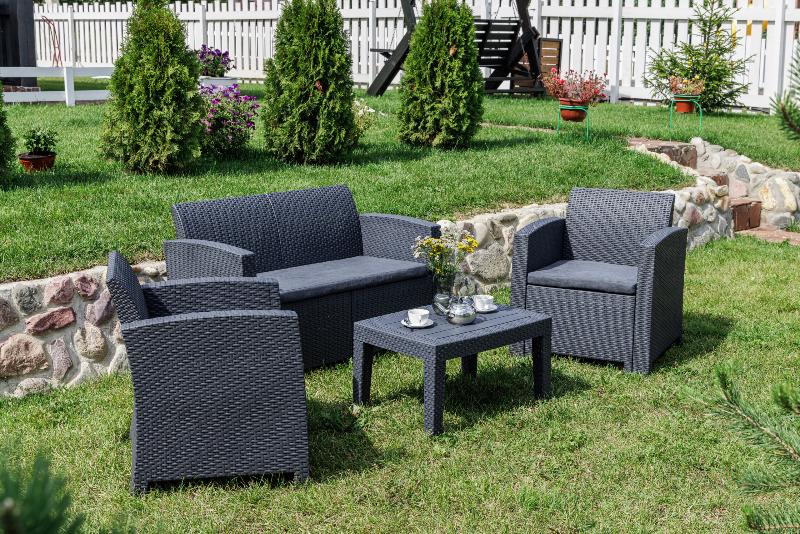 Обеденный комплект Lana S Royal Family из пластика, цвет графит фото 1