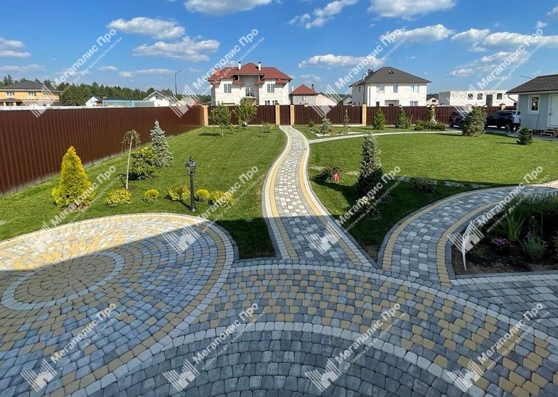 Тротуарная плитка Braer Классико круговая 60 мм. Белый фото 4