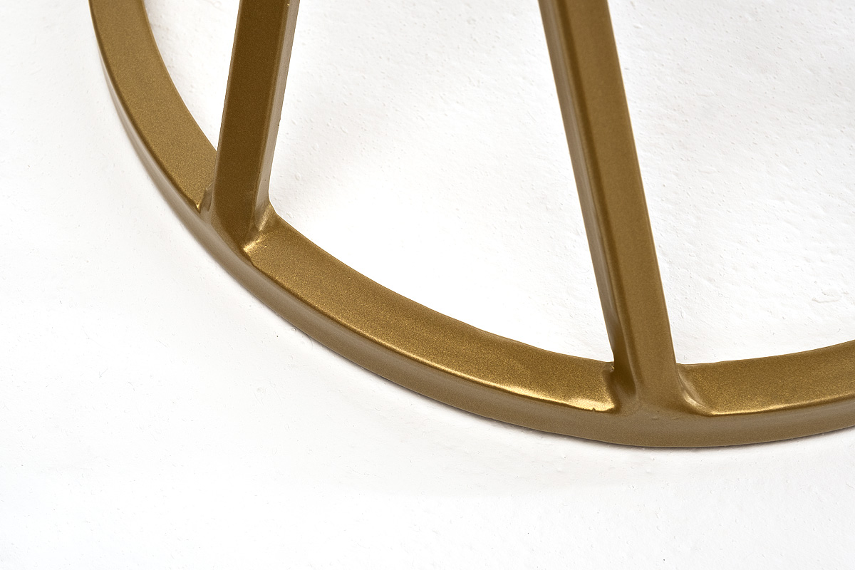 Сантьяго журнальный стол из HPL круглый Ø40 H55, каркас из стали золотой, цвет столешницы серый гранит фото 5