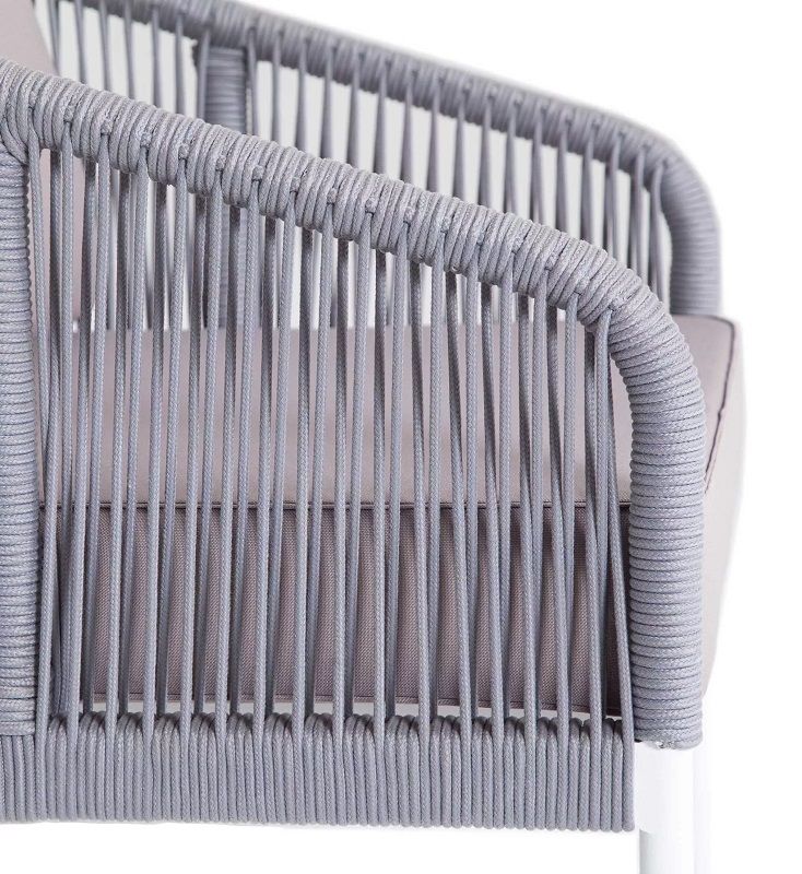 Лаунж-зона 4-местная Канны 4SIS из роупа (веревки), цвет светло-серый фото 5