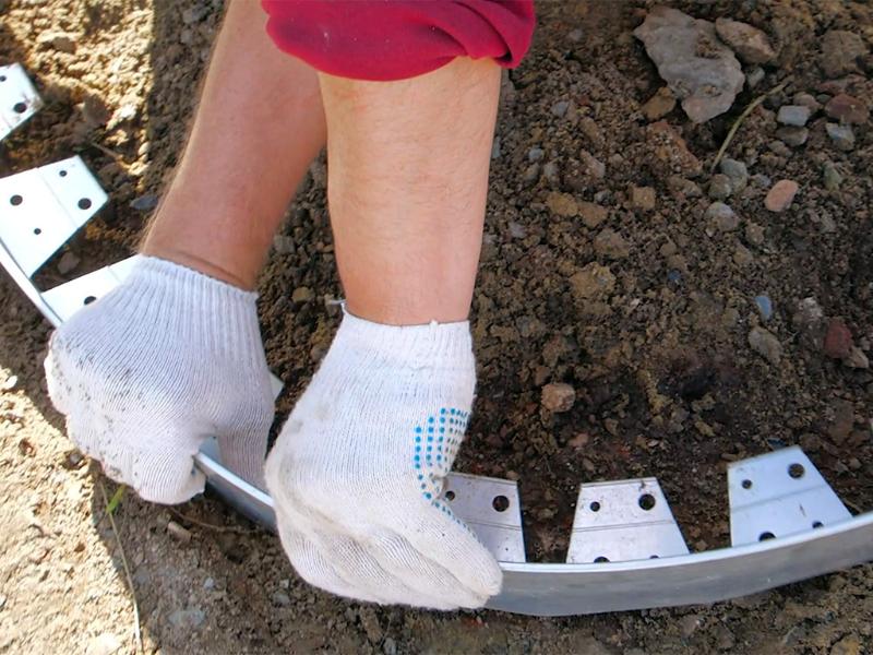 Бордюр алюминиевый h80, L2500, b56 фото 6