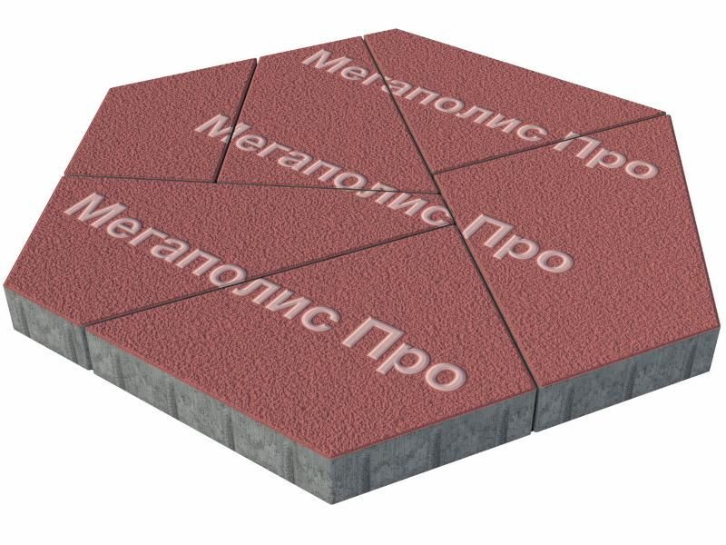 Тротуарная плитка Выбор Оригами Б.4.Фсм.8 80 мм Красный Гранит фото 2