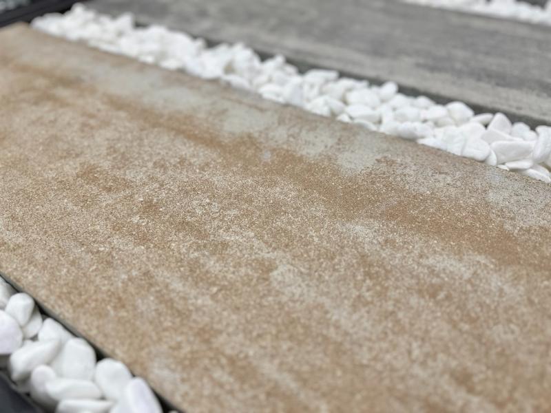 Пошаговая плита для дорожек 900х300х80 мм Песочно-белая фото 2