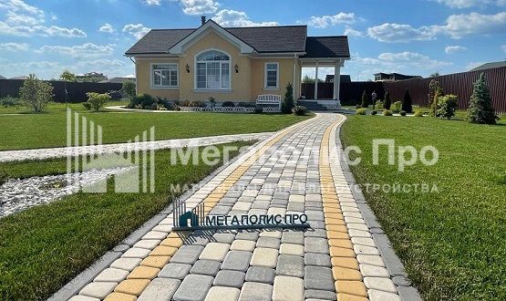 Проект "Лучезарный". Садовые дорожки в пейзажном стиле из тротуарной плитки Классико Туман