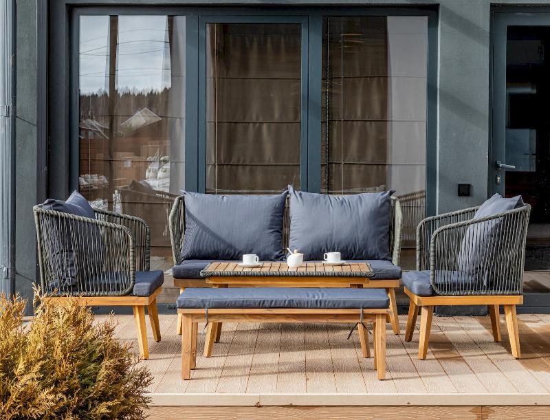 Лаунж-зона Emma Royal Family из дерева, цвет серый фото 1