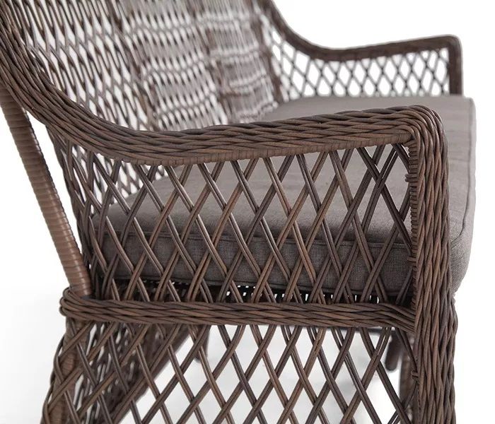 Диван двухместный Латте 4SIS из искусственного ротанга, цвет коричневый фото 4
