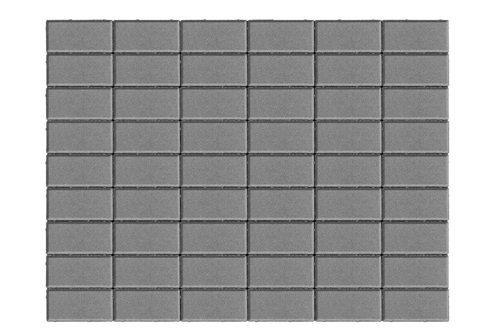 Брусчатка Прямоугольник 200х100х40 мм - Braer серый двухслойный фото 1