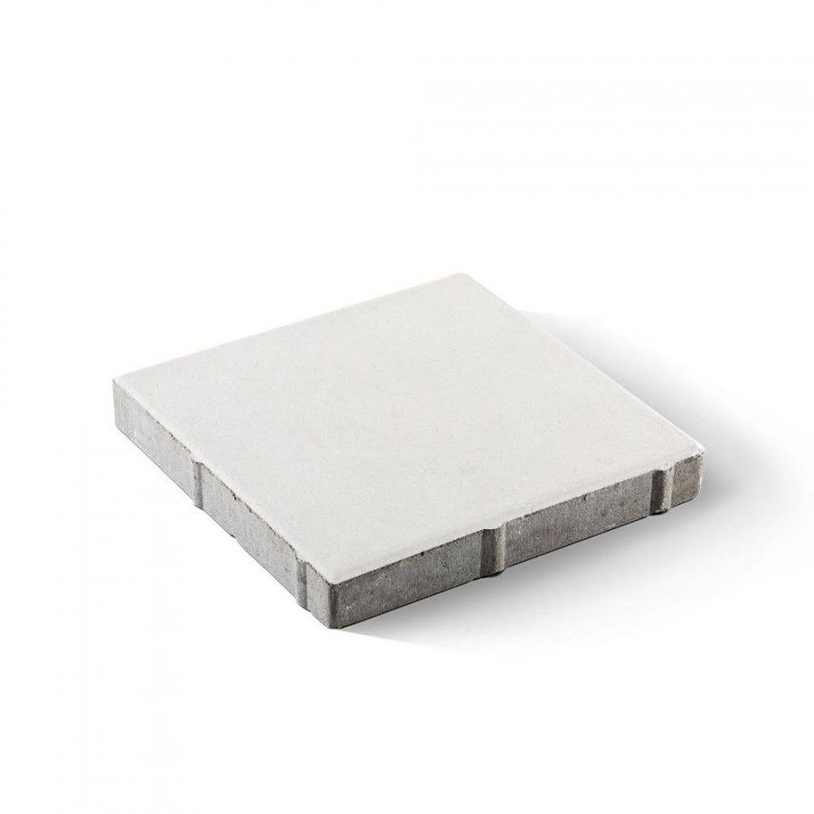 Тротуарная плитка Koldiz Квадрат 70 мм Моно Белый фото 1