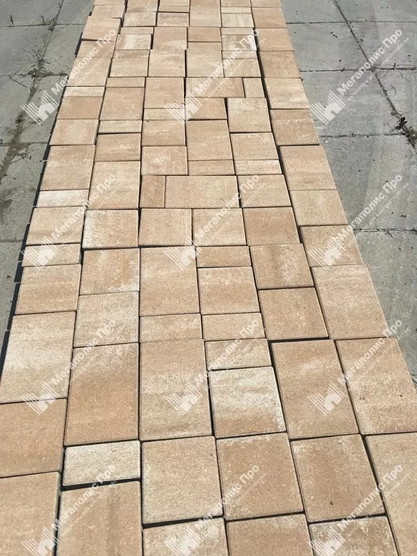 Тротуарная плитка Braer Старый Город Ландхаус 60 мм Colormix Миндаль фото 6