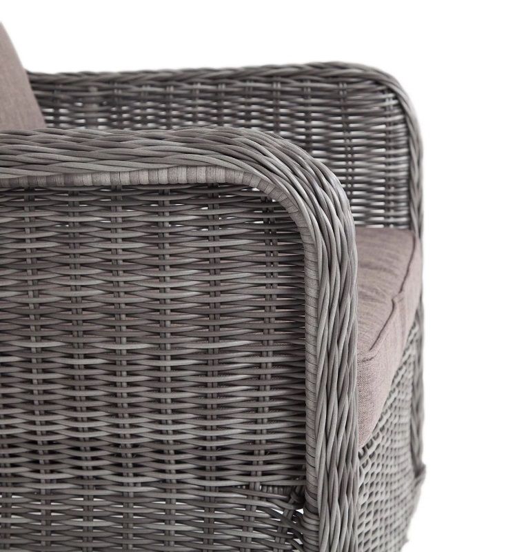 Плетеное кресло Гляссе 4SIS из искусственного ротанга, цвет графит фото 3