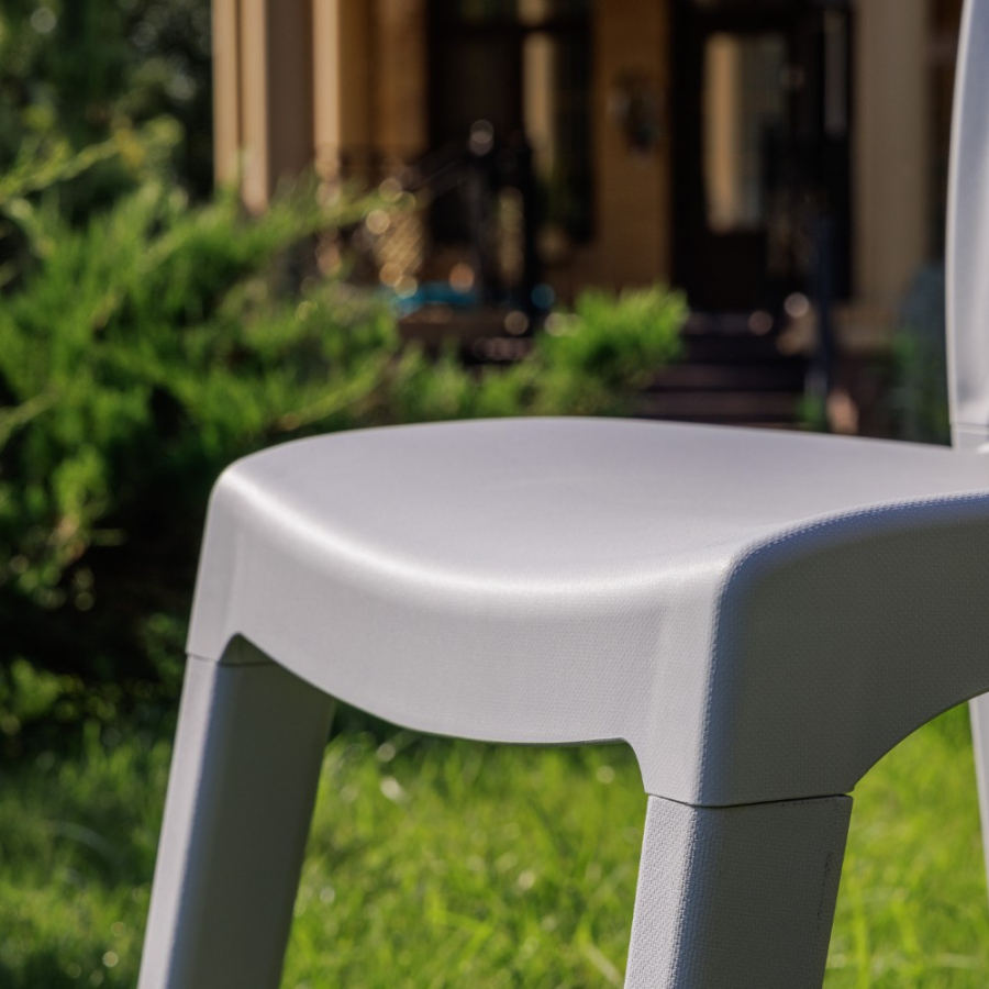 Обеденный стул July Royal Family из пластика, цвет светло-серый фото 5