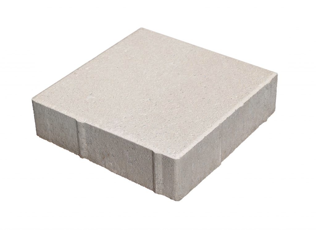 Тротуарная плитка 342 Механический завод Квадрат 300х300х80 мм, Белый фото 1