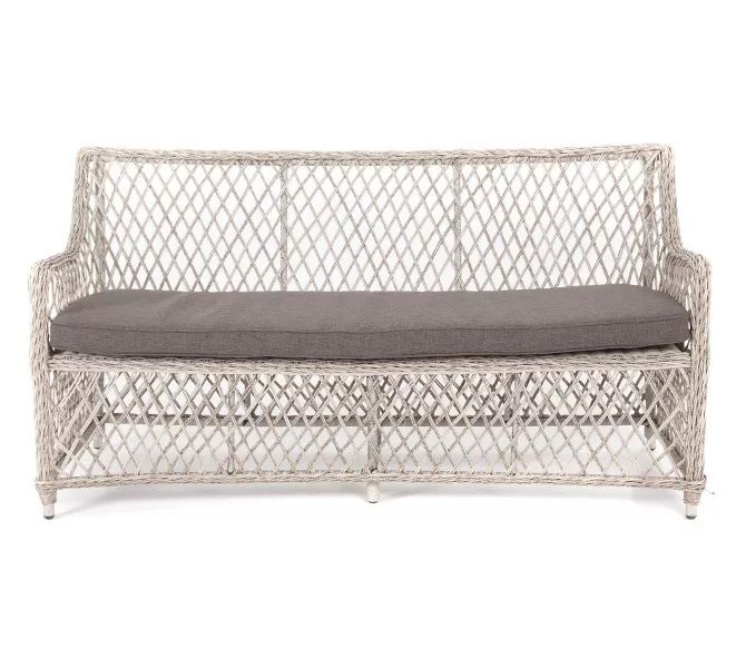 Диван двухместный Латте 4SIS из искусственного ротанга, цвет бежевый фото 2