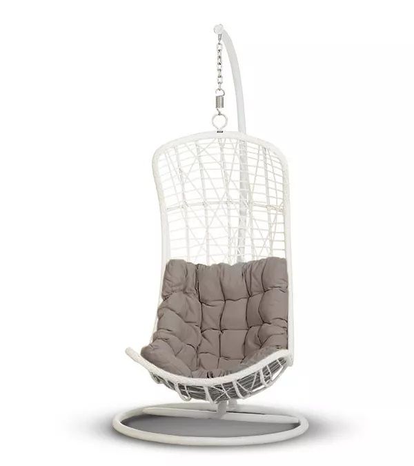 Подвесное кресло Виши 4SIS из искусственного ротанга, цвет белый фото 2