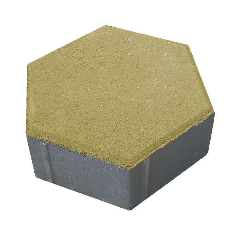 Тротуарная плитка 342 механический завод Шестигранник 80 мм Оливковый фото 1