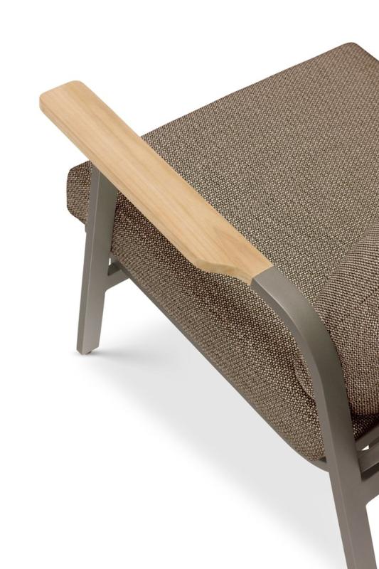 Комплект лаунж мебели Malmo Brafritid с 3-х местным диваном, коричневый/коричневый, алюминий фото 5