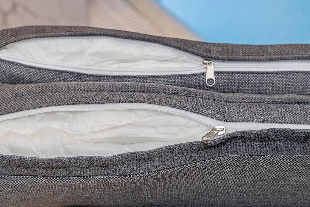 Шезлонг Agata Royal Family из искусственного ротанга с матрасом, цвет серый фото 7