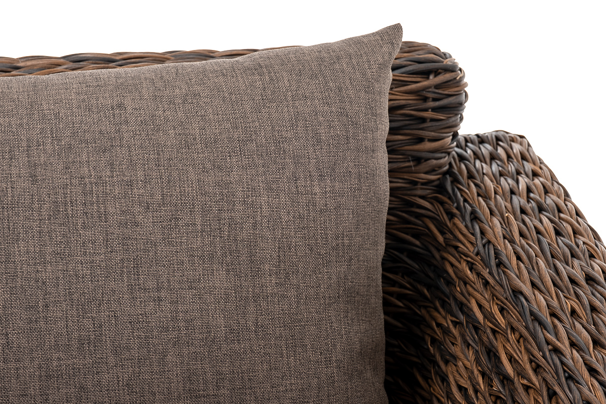 Капучино кресло из искусственного ротанга (гиацинт), цвет коричневый фото 7