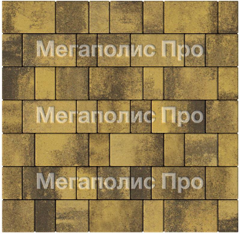 Тротуарная плитка Выбор Старый город Листопад А.1.Фсм.4 40 мм. Янтарь фото 4