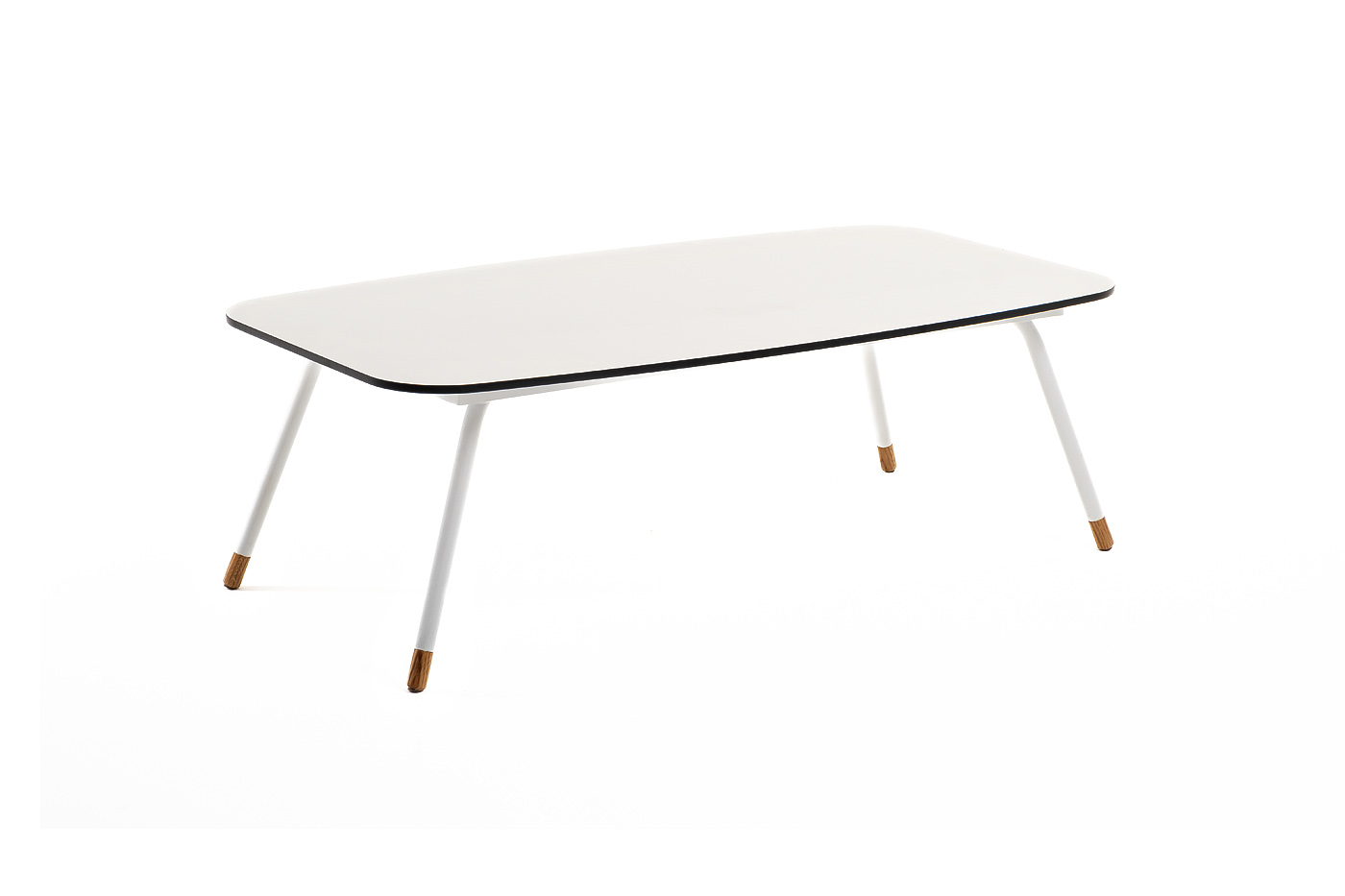 Верона журнальный стол из HPL 120х65, H40, каркас белый муар, цвет столешницы молочный фото 1