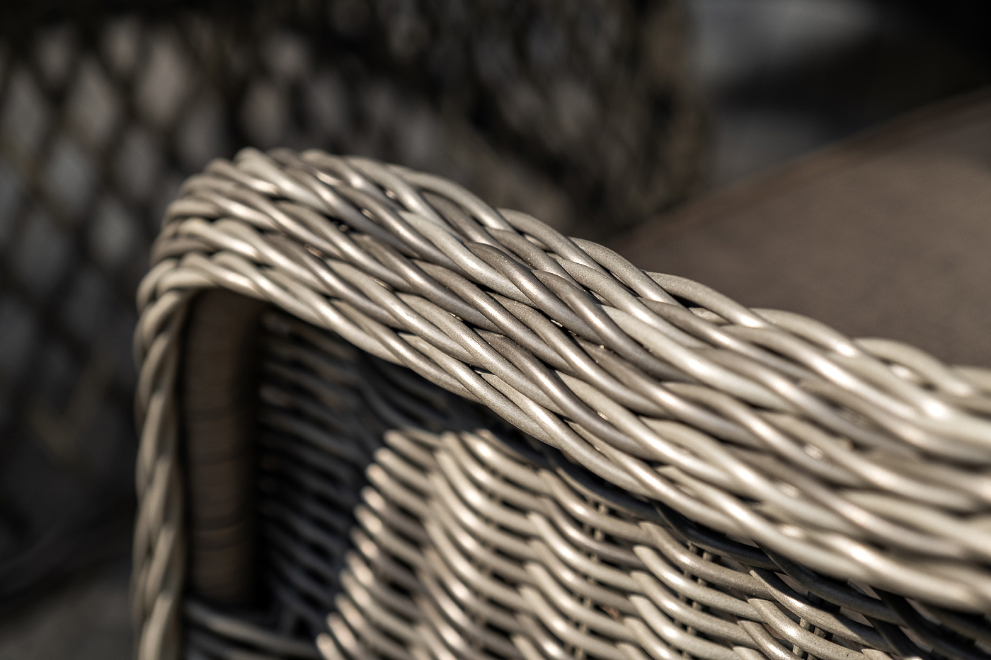 Равенна обеденная группа плетеная, цвет графит фото 7