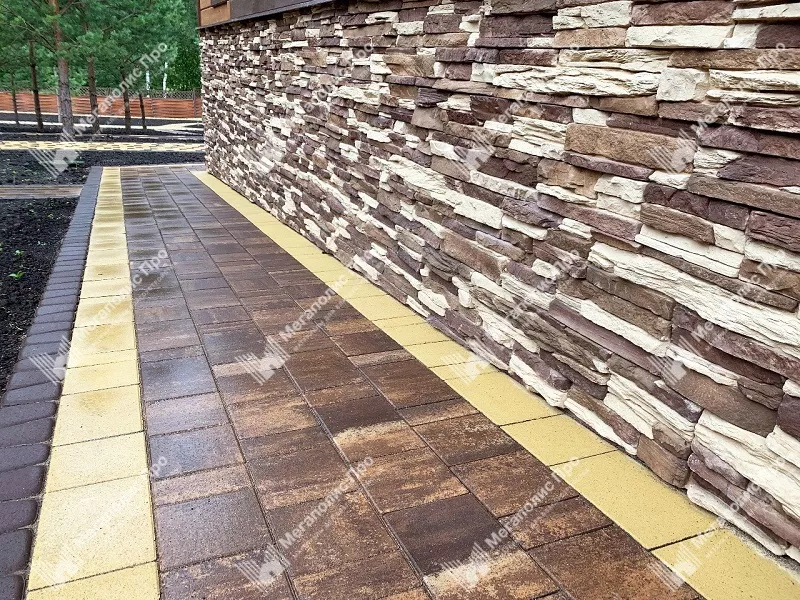 Тротуарная плитка Braer Старый Город Ландхаус 60 мм Colormix Каштан фото 4