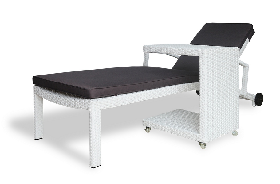 Плетеный кофейный стол MILANO белый для шезлонга Joygarden фото 2