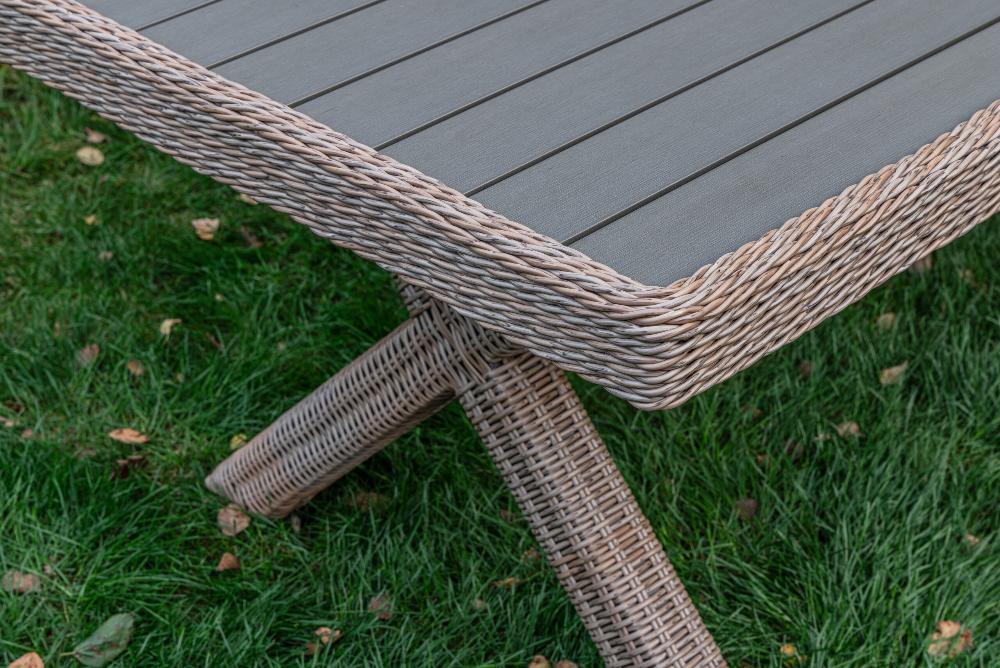 Обеденный стол Isabella Royal Family из искусственного ротанга, цвет бежевый фото 2