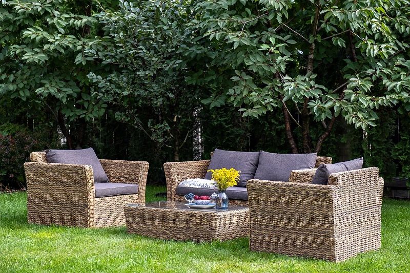 Диван двухместный Капучино 4SIS из искусственного ротанга (гиацинт), цвет соломенный фото 6