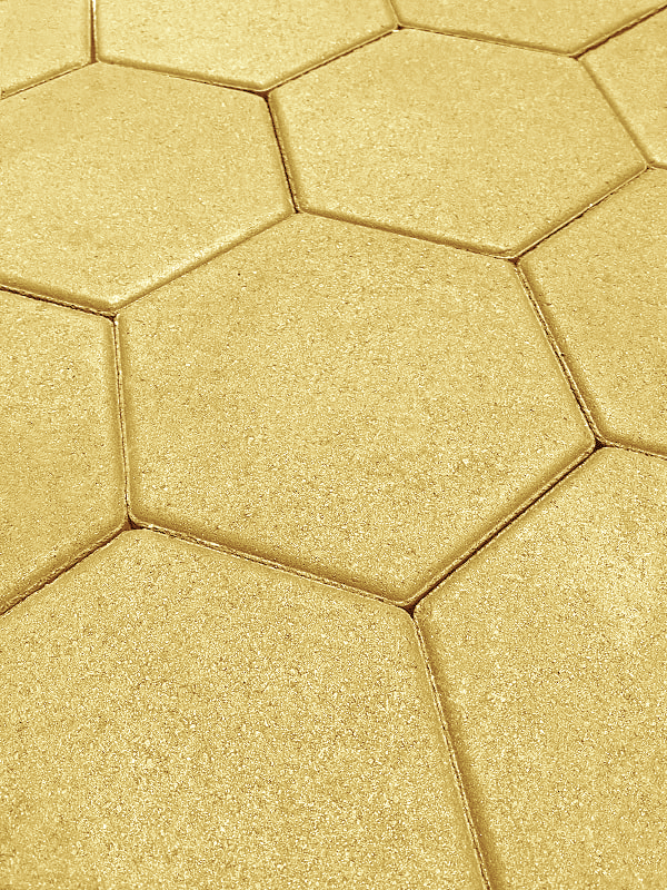 Тротуарная плитка Выбор Соты - Б.3.Ш.6 60 мм Стандарт Желтый фото 1