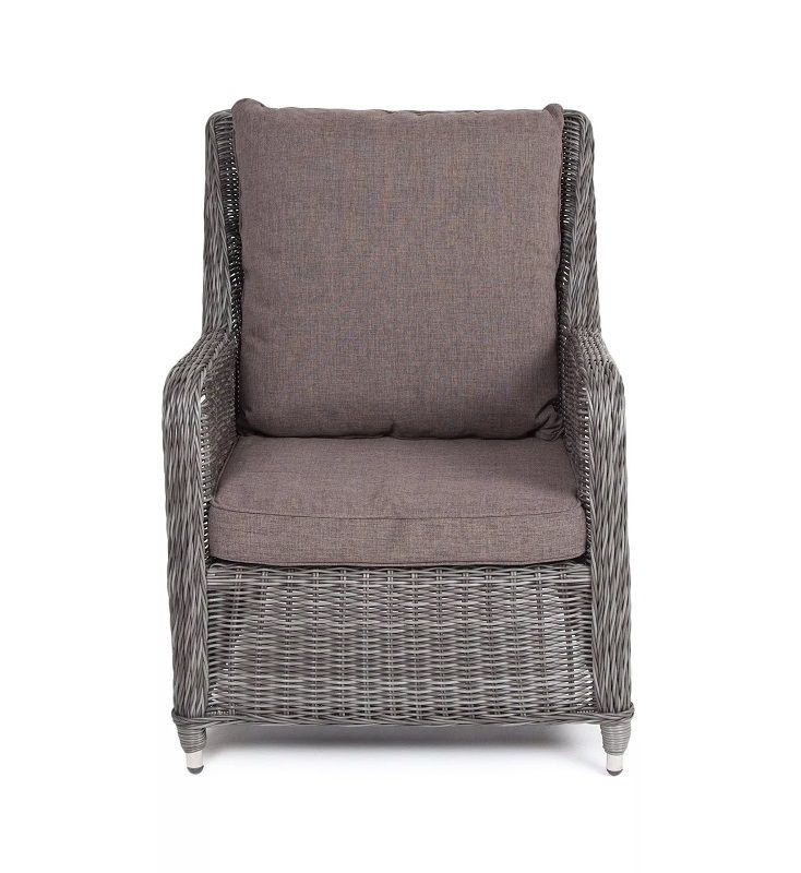 Плетеное кресло Гляссе 4SIS из искусственного ротанга, цвет графит фото 4