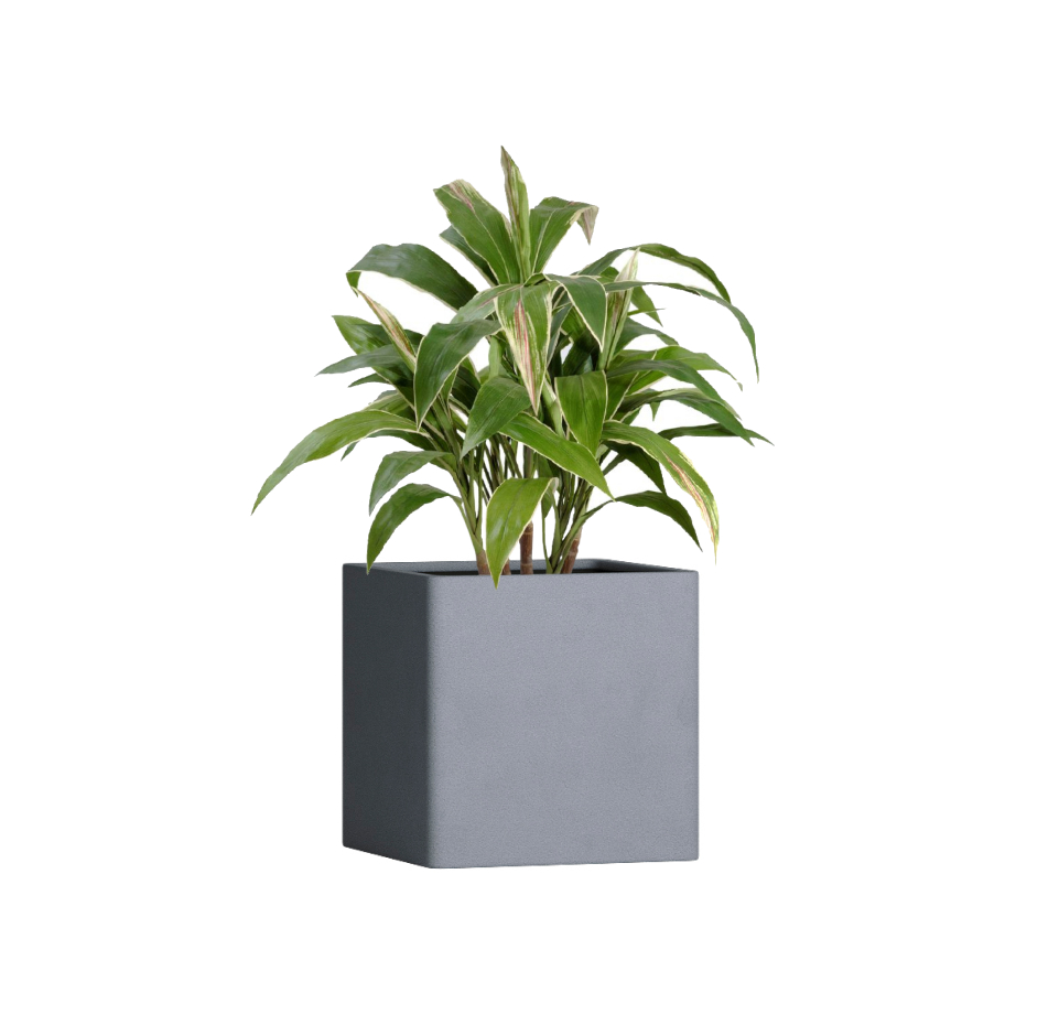 Кашпо TERRAFAKTURA Квадро 30x30x30 Арктик Грей фото 1