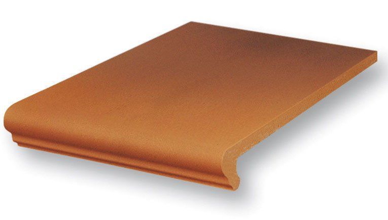 Клинкерная ступень флорентинер Stroeher Keraplatte Terra 313 herbstfarben, 345x240x12 мм фото 1