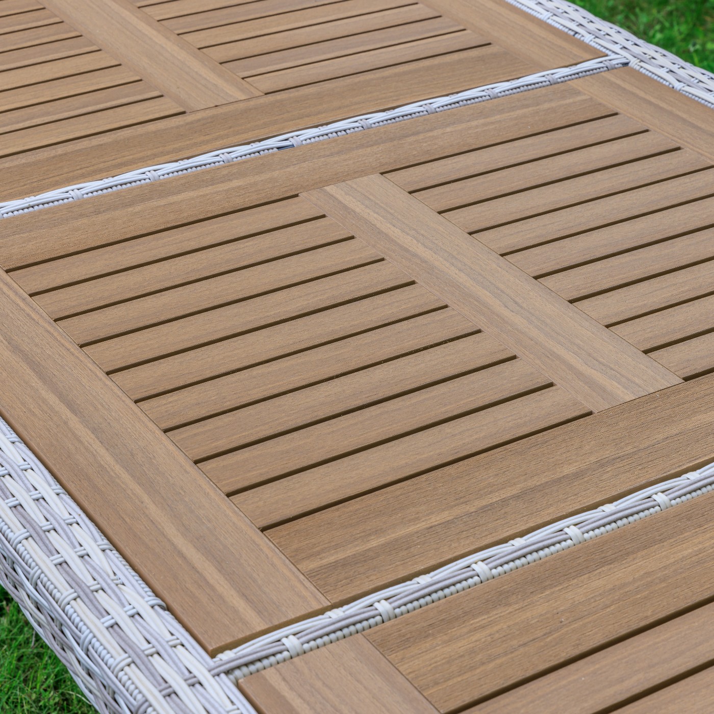 Обеденный стол Amelia Royal Family из искусственного ротанга 200 см, цвет бежевый фото 4