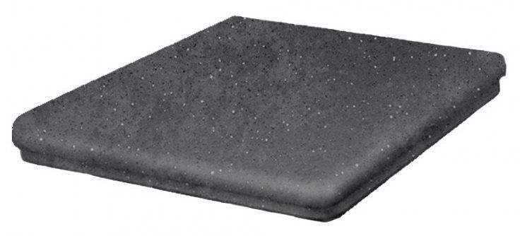 Клинкерная угловая ступень флорентинер Stroeher Keraplatte Roccia 845 nero, 345x345x12 мм фото 1