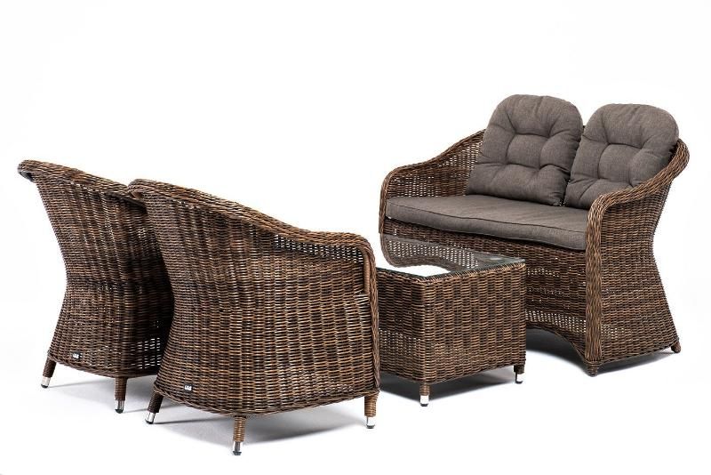 Лаунж-зона Равенна 4SIS из искусственного ротанга, цвет коричневый фото 3