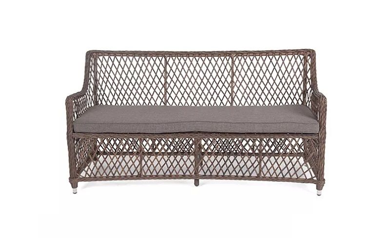 Диван двухместный Латте 4SIS из искусственного ротанга, цвет коричневый фото 2