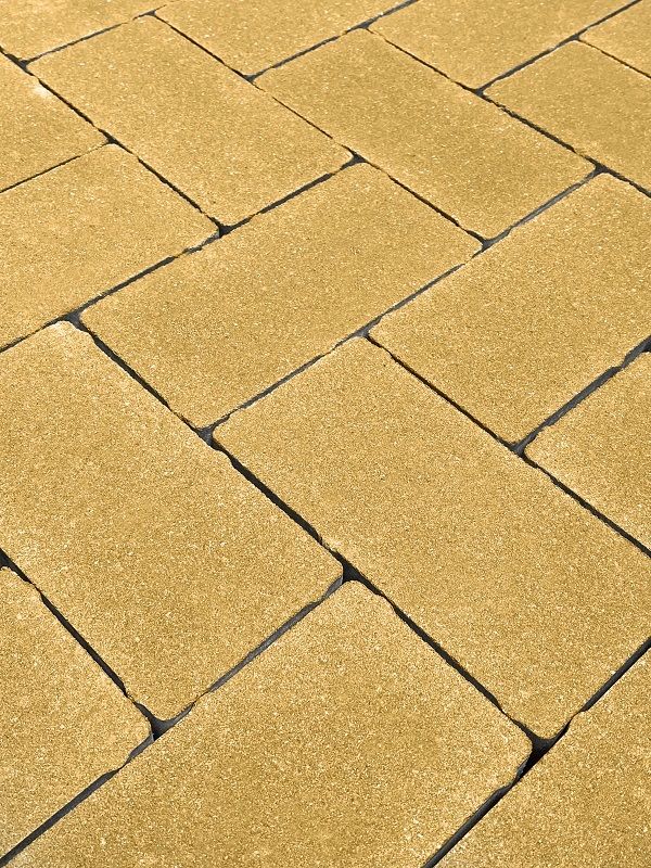 Тротуарная плитка Koldiz 60 мм Моно Желтый без фаски фото 1