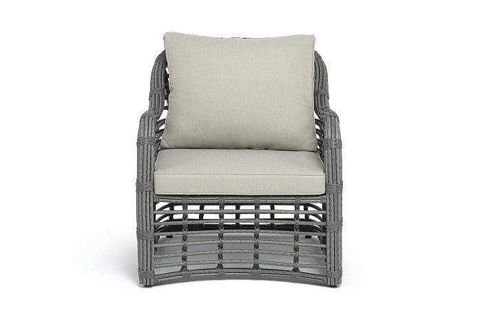 Кресло Ницца 4SIS из искусственного ротанга, цвет серый фото 2