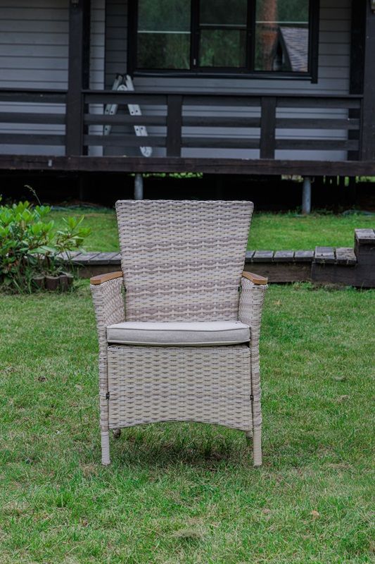 Обеденное кресло Amelia Royal Family из искусственного ротанга, цвет бежевый фото 1