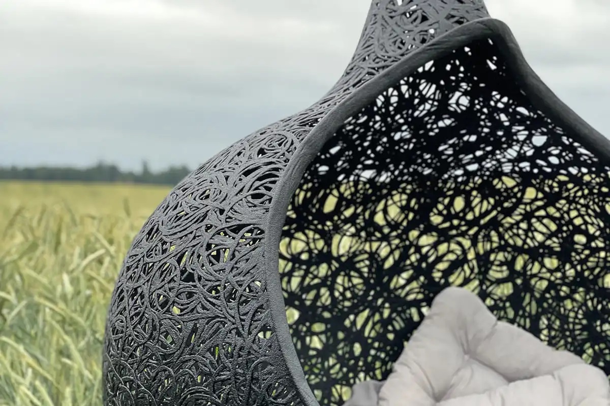 Подвесное кресло Vitgarden Bios Nest из базальта, цвет черный фото 2