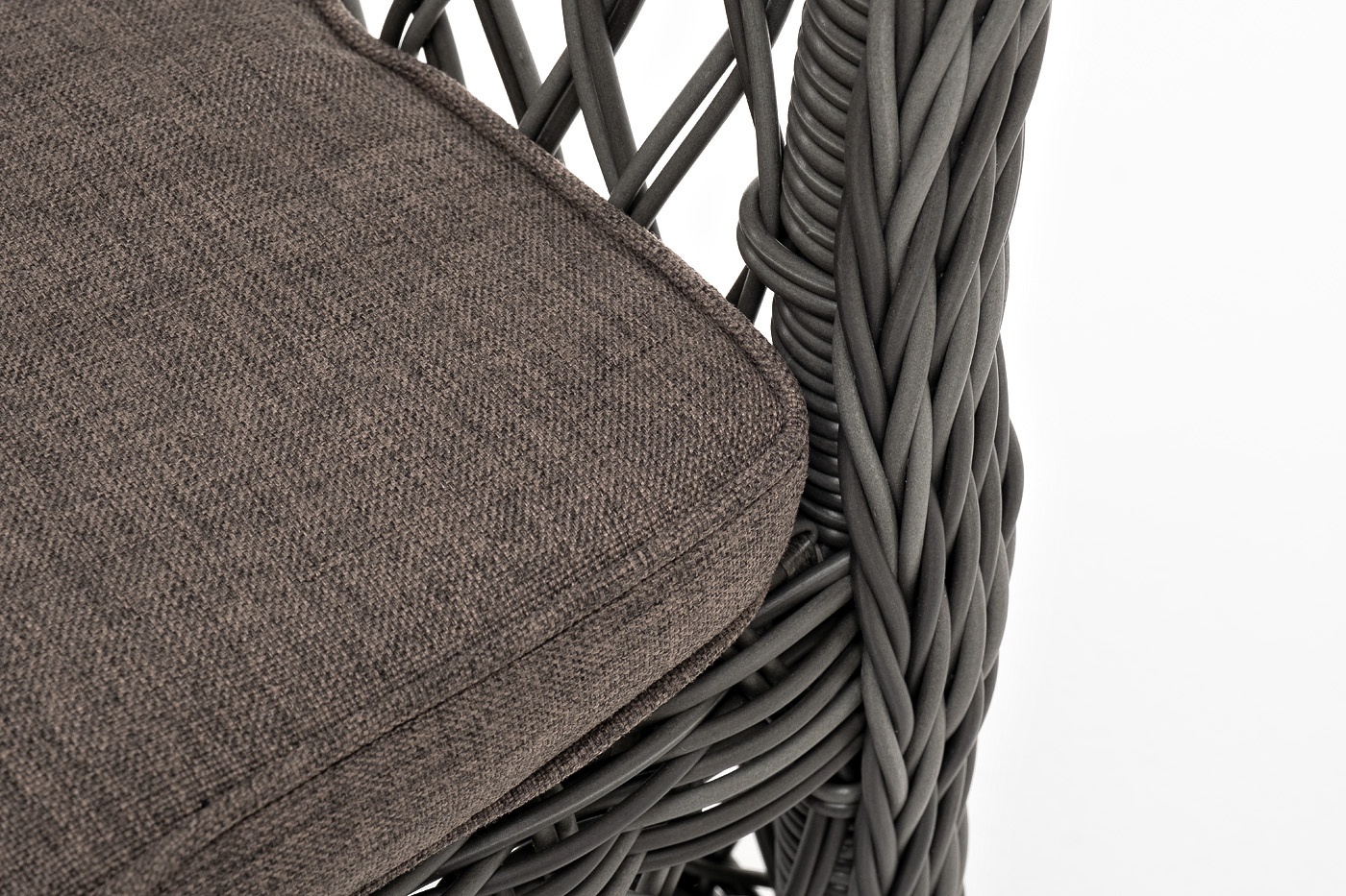 Сицилия плетеный стул из искусственного ротанга, цвет графит фото 6